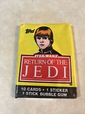 VINTAGE Sealed Wax PACK OF 1983 TOPPS STAR WARS RETURN OF THE JEDI Trading Cards picture