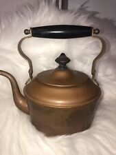Copper Teapot Kettle Jos Heinrichs Paris New York Antique Vintage Wood Handle    picture