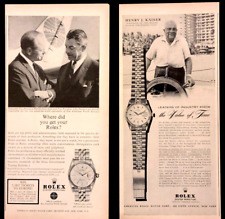 Rolex Oyster Perpetual Original 1958 & 1963 Vintage Print Ad Lot picture
