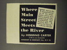 1953 Rinehart & Company Book Ad - Where Main Street Meets the River picture
