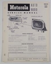 1950s MOTOROLA AUTO RADIO SERVICE MANUAL model MOPAR 829 schematics ORIGINAL {A} picture