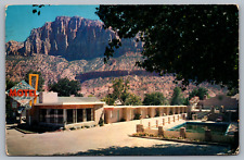 Postcard Zion Park Motel Springdale Utah Chrome Posted 1959 picture