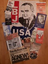 1960s Political Candidates Booklet Sign Etc LBJ Nixon Kennedy  picture