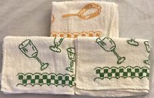 3 Vintage CANNON Terry Cloth Towels 2 Bar 1 Kitchen 28.5” X 17.5” No Stains picture