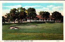 Clinton, Iowa Clinton County Club 9th Green Vintage Postcard J127 picture