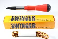 Vintage Parker Swinger Red Ballpoint Pen (Original Cord & Case) picture