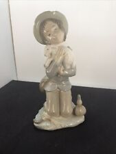Vtg Shepherd Boy W/ Small Lamb 9” Zaphir Figurine Made In Spain picture