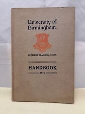 WW1 1916 British Officers Training Corps. Handbook University of Birmingham picture