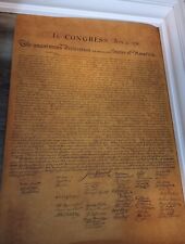 The Declaration of Independence Replica Printed W Authentic Antiqued Parch Paper picture