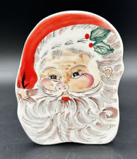 Vintage CMC Japan Santa Head Face Christmas Planter Vase Ceramic picture