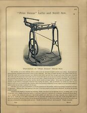 1888 PAPER AD Prize Demas Foot Pedal Power Lathe Scroll Saw New Rogers Lester picture