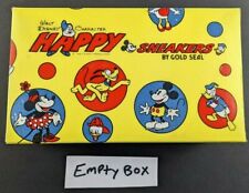 Vintage 1970s Walt Disney Happy Sneakers Gold Seal EMPTY Box Mickey Donald Pluto picture