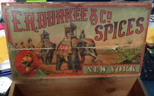 Vintage ER BURKEE & Co Cinnamon Spice Box DISPLAY/SHIPPING w Advertising picture