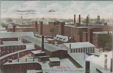 Biddeford Maine Birdseye View Saco Pettee Shops Pepperell Mills Posted 1917 picture