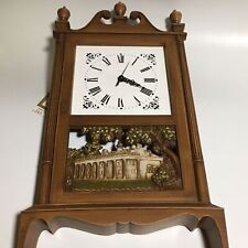 Rare Vintage Elgin Wall Clock 25” Battery Brown Original Tag Read Desc Repair picture