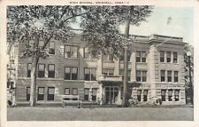 High School Building Grinnell Iowa IA Linen 1937 Postcard picture