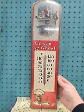 Vintage Wall Thermometer Cream Of Wheat Wood Interior Decor 18