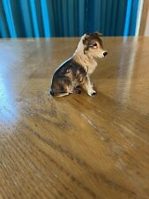 Vintage Napcoware Collie Puppy Ceramic Sitting Dog Figurine Statue C9051 3.5” picture