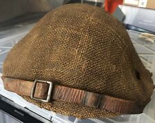WWI British Helmet With Burlap Cover. Original picture