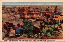 Scenic Memorial Point Grand Canyon National Park Arizona AZ Men Postcard Unused picture