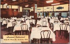 SANDUSKY, Ohio Postcard HANSON'S RESTAURANT Interior View / Colourpicture Linen picture