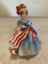 Vintage Josef Originals Betsy Ross Musical Figurine God Bless America picture