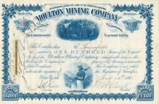 Moulton Mining Co. signed by William A. Clark - 1880's-90's dated Mining Magnate picture