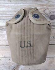 AUTHENTIC WWII WW2 UNISSUED 1943 KHAKI OD3 M1910 CANTEEN COVER BELT POUCH picture