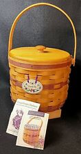 Longaberger Basket 1996 May Series Sweet Pea  Liner Protector Lid picture