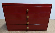Best Made Co. Red 4 Drawer Desktop Cabinet - B2117 - Made in the USA picture
