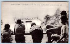 1940's CAMP CALVERT BOYS SUMMER CAMP BRETON BAY LEONARDTOWN MD VINTAGE POSTCARD picture
