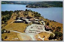 Fort Ticonderoga New York Aerial View Lake Champlain Lakefront Parking Postcard picture