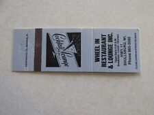X227 Vintage Matchbook Cover WI Wisconsin Wheel In Restaurant Lounge Shullsburg picture