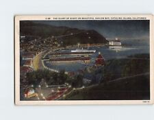 Postcard The Glory of Night on Beautiful Avalon Bay Catalina Island California picture