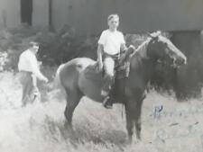 Vintage 1950s Boy On Horse Photo Photograph 1951 ~ Ships FREE picture