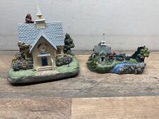 Thomas Kinkade (The Forest Chapel) With Clock & Card Holder For Desk picture