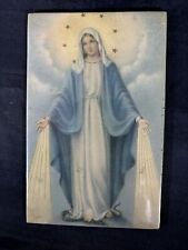 VINTAGE PICTURE OUR LADY STANDING ON SERPENT picture