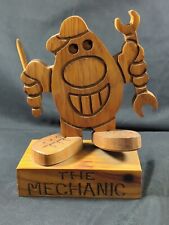 Vintage Don Mars Originals THE MECHANIC Wood Wooden Figurine Wrench Screwdriver picture