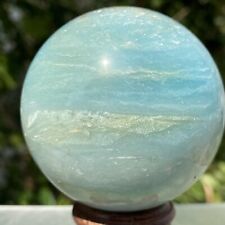 352g Natural Caribbean Calcite Sphere Crystal Ball Quartz Healing Reiki picture