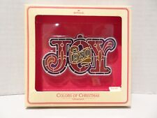 Hallmark Colors of Christmas Acrylic Ornament 1980 Stain Glass JOY NEW Holiday picture