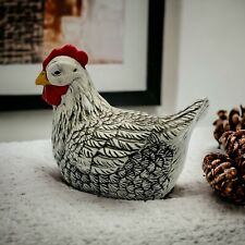 Sitting Ceramic Chicken Figurine (Laying Hen) Matte Finish 6” Long picture