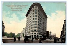 1913 Looking Northeast Ohio Penn Sts. K & P Building Indianapolis IN Postcard picture