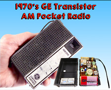 1970's GE Pocket Radio, AM Only, Model 7-2705-C Working, New Battery, Earphone picture