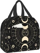 Sun and Moon Mystic Astrology Tarot Goth Insulated Lunch 8.5x8x5 In,  picture