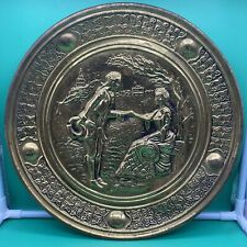 Vintage Peerage Brass Plate Wall Hanging Made in England 14” picture