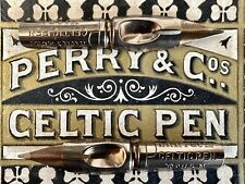Two Vintage Perry & Co Celtic Pen No. 85M Dip Pen Nibs picture