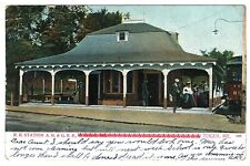 Postcard Augusta Hallowell & Gardiner Railroad Train Station Togus Maine 1906 picture