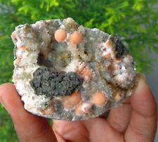 Light Orange Okenites Balls On Matrix Minerals Specimen #F25 picture