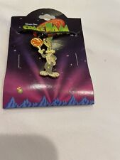 Vtg Warner Bros Space Jam Bugs Bunny Embossed necklace 1996 On cord Made in USA picture