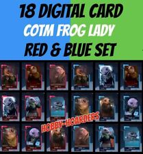 COTM Character Month Frog Lady Red/Blue Set + Award Topps Star Wars Card Trader picture